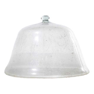 19th Century French Mouth Blown Glass Cloche For Sale