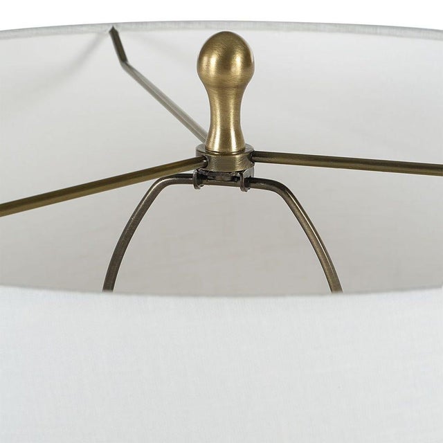 Ivory Glass Banister Table Lamp For Sale - Image 4 of 9