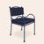 Metal Vintage Panarea Armchair in Mare with Blue and Taupe Upholstery by Ceraudo, 2010s For Sale - Image 7 of 7