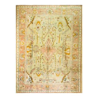 Antique Oushak Carpet , 10'9" X 14' #16474 For Sale