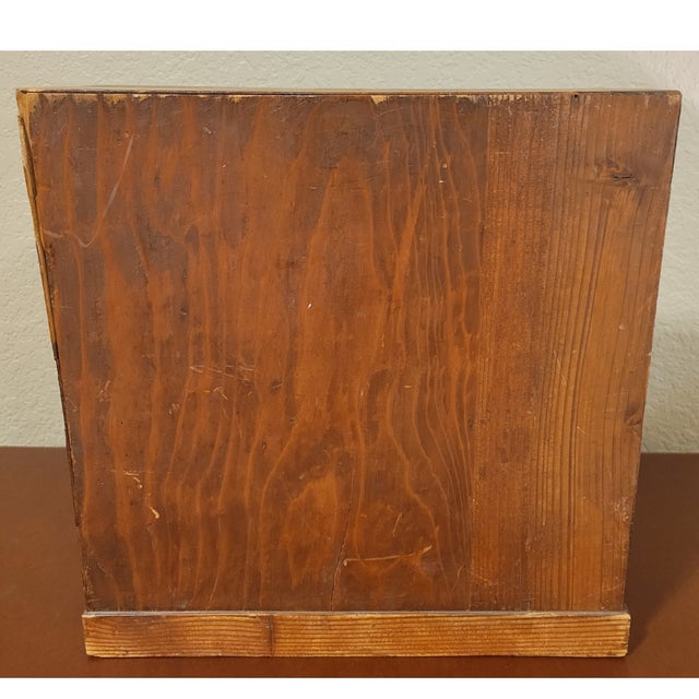 Antique Japanese Parquetry Inlaid Wood Tansu Cabinet Yosegi Zaiku MarquetryJapanese Marquetry For Sale - Image 4 of 11