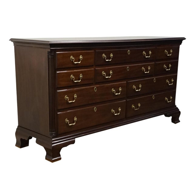 Councill Furniture Councill Craftsmen Solid Cherry Traditional Style 66" Double Dresser For Sale - Image 4 of 12