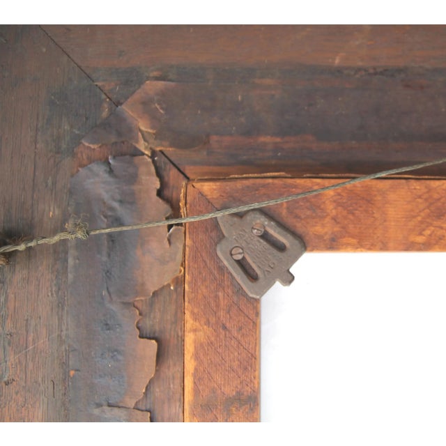 Brown Victorian Era Bamboo and Quarter Sawn Oak Frame For Sale - Image 8 of 10