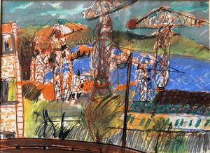 Rosemary Beaton, Landscape, 1985, Mixed Media on Paper