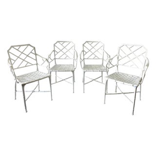 Brown Jordan Hall Bradley "Calcutta" Armchairs - Set of 4 For Sale
