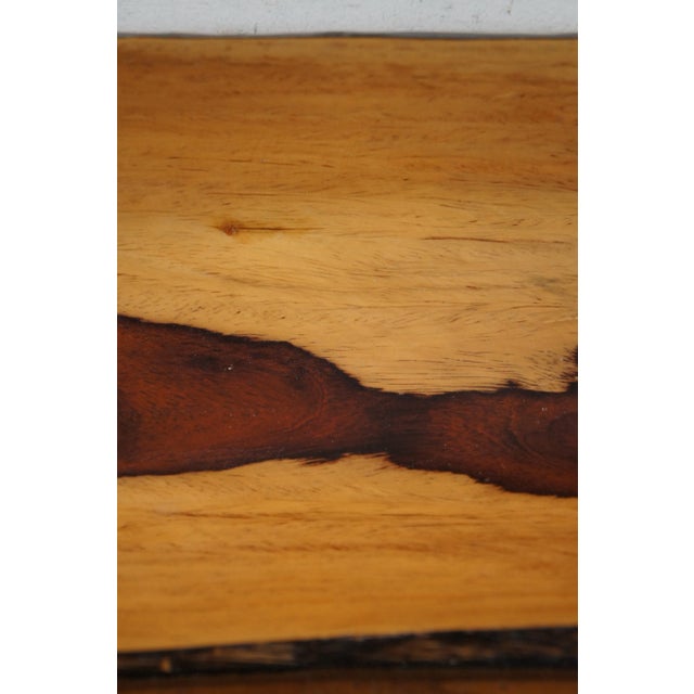 Artisan Carved Sculptural Oval Olive Wood Centerpiece Fruit Serving Bowl For Sale - Image 11 of 12