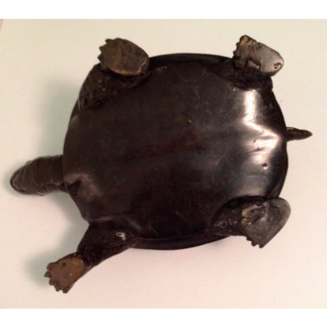 Vintage Bronze Turtle Figurine For Sale - Image 4 of 11