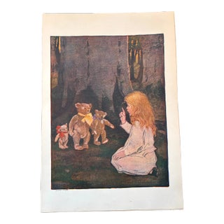 Jessie Willcox Smith Goldilocks and the Three Bears - 1908 Published Lithograph - Original Antique Print For Sale