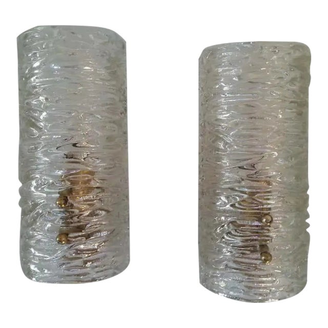Mid-Century Modern Murano Kalmar Sconces - a Pair For Sale
