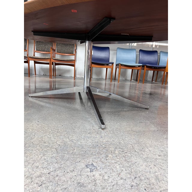 Mid Century Modern Authentic Knoll International Exotic Wood Brazilian Rosewood Oval Dining Table by Designer Florence Knoll. For Sale In Orlando - Image 6 of 15