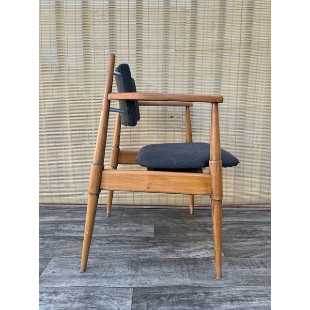 Brown Set of Six Mid-Century Modern Atomic Era Dining Chairs Circa 1960s For Sale - Image 8 of 18