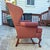 2000s Pennsylvania House Manor Burgundy Chippendale Style Wingback Arm Chair Mahogany Legs For Sale - Image 11 of 13