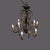 1960s Mid Century Modern Curry and Company Wrought Iron Chandelier With 9 Lights For Sale In Sacramento - Image 6 of 6