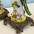 Ceramic Vintage pair of bird figurine candle holders with bronze mounts // hand painted figurines // ceramic birds // elegant vintage decor For Sale - Image 7 of 10