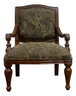 Vintage Best Chairs Inc Paisley Upholstered Lounge Chair Accent Chair