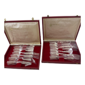 1980s Silver Plated Pastry Forks, La Regence - Set of 12