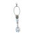 Bohemian Hand Painted Glass Lamp With Matching Finial For Sale