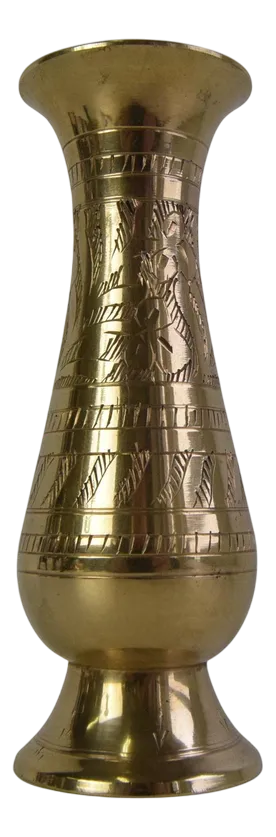 Vintage Brass Vase, India, 1960s