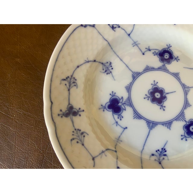 Hand painted cobalt blue design is the classic Danish blue fluted motif