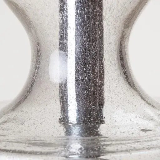 Mazzega clear glass chandelier with chrome fittings. The measurement is of the glass body only. The chain attatched can be...