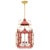 Scarlet and Gilt Tole Hall Lanterns For Sale - Image 4 of 11