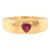 Heart Ruby Dome Ring Size 10.5 For Sale