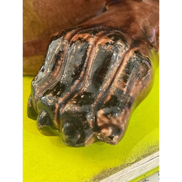 Ceramic Majolica Pug Dog Pitcher, C1880-1900 For Sale - Image 7 of 11