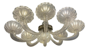 Murano Glass Chandelier attributed to Barovier & Toso, 1940s