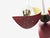 1950s Bent Karlby, Pendant Light, Brass, Red Lacquered Metal, Glass For Sale - Image 9 of 11