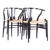Hans Wegner Mid Century Wishbone Chairs - Set of 4 For Sale