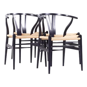 Hans Wegner Mid Century Wishbone Chairs - Set of 4
