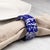 Contemporary Stories of Italy Macchia su Macchia Blue & Ivory Napkin Rings, Set of 6 For Sale - Image 3 of 5