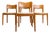 Danish Modern Dining Chairs in Teak by Niels Koefoed for Koefoeds Hornslet Møbelfabrik A/S, Denmark, 1970s, Set of 4 For Sale