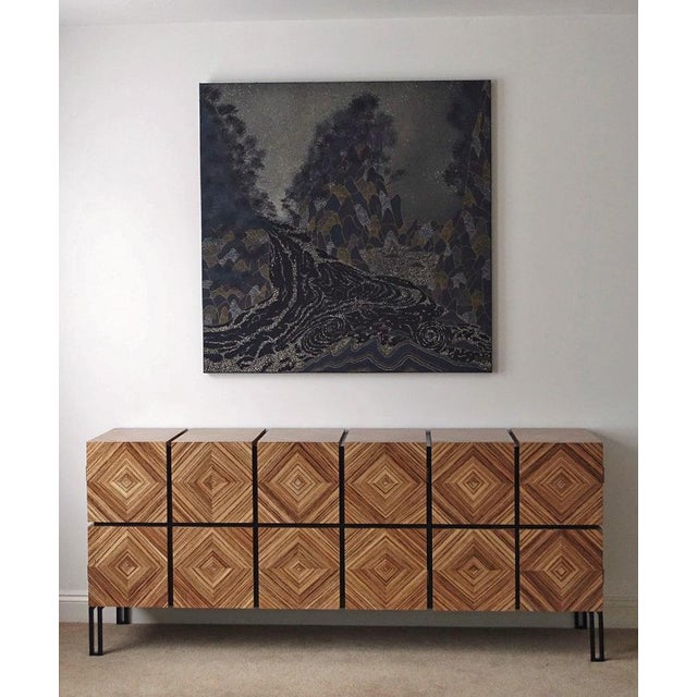 Losange Three-Door Zebrano Sideboard by Aymeric Lefort For Sale - Image 10 of 17