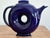 Blue 1950’s Hall China Company Made in the Usa Impeccable Iconic Vintage Cobalt Blue Doughnut Novelty Teapot For Sale - Image 8 of 18