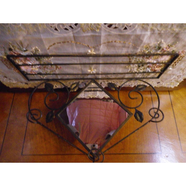 Wall-Mounted Coat Rack with Three Hooks and Central Mirror, 1960s For Sale - Image 9 of 11