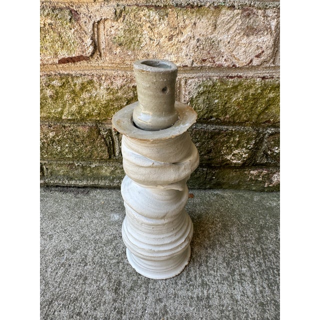 Off White Ceramic Pottery Vase For Sale In New York - Image 6 of 17
