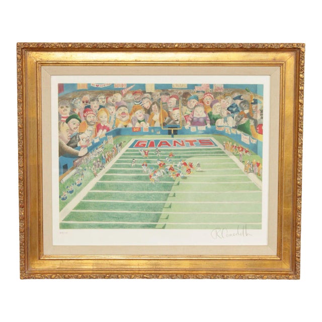 Robert Cenedella Signed Framed Lithograph, 'The Giants' For Sale
