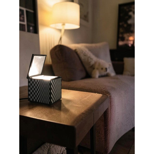 Black Cuboluce Table Lamp by Bettonica E Melocchi for Cini&nils, Italy, 1970s For Sale - Image 8 of 11