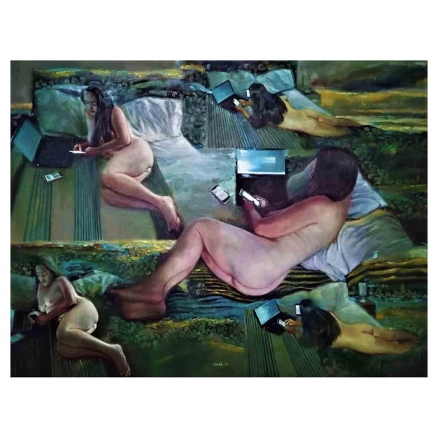 Juan Rodrigo Piedrahita Escobar, Women, Acrylic Painting, 2022 For Sale