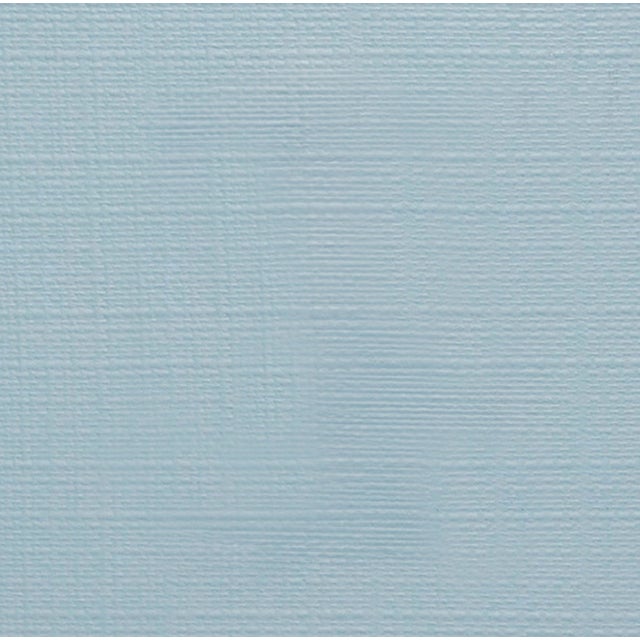 Robin's Egg Blue Matthew Izzo Home Evelyn Light Blue Linen Console Table For Sale - Image 8 of 9