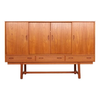 Vintage Danish Highboard with Bar Section, 1960s For Sale