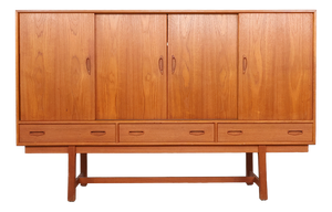 Vintage Danish Highboard with Bar Section, 1960s