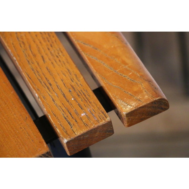 Set of Three Mid-Century Modern Oak & Steel Bar Stools, 1960s For Sale - Image 14 of 18