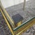 Gold Hollywood Regency Side Table in Engraved Brass and Glass, 1970s For Sale - Image 8 of 13