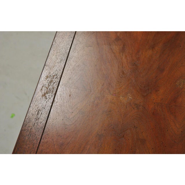 Vintage Henredon Chinoiserie Brass Butterfly Burl Wood Credenza Cabinet Buffet For Sale - Image 10 of 16
