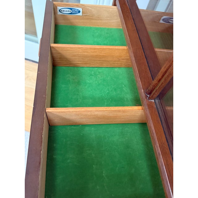 Wood 1969 Keller Walnut China Cabinet For Sale - Image 7 of 10