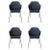 Textile Blue Jupiter Lassen Chairs by Lassen, Set of 4 For Sale - Image 7 of 7