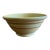 Antique Farmhouse Yellowware Large Mixing Bowl, With Brown and Cream Banding, Circa 1850's For Sale