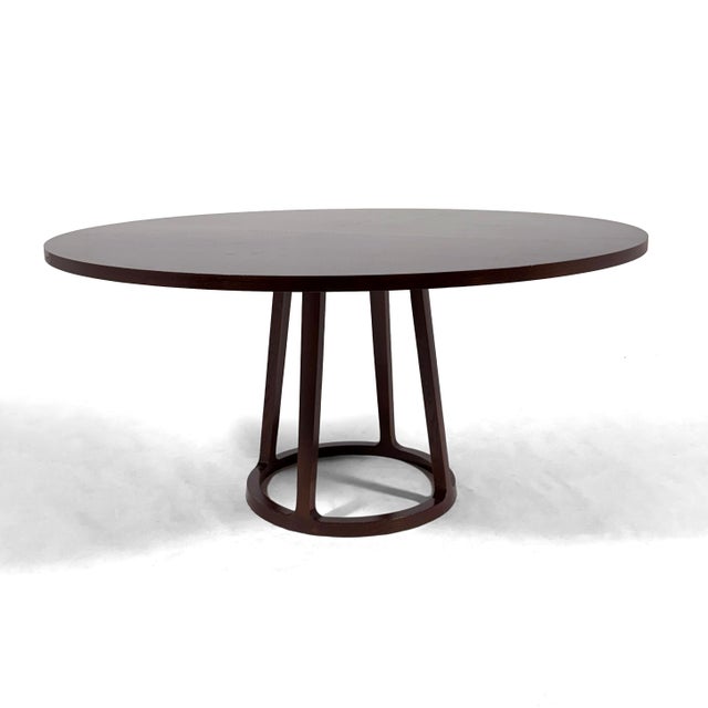 Baker 60" Oak Pedestal Dining Table For Sale In Chicago - Image 6 of 9
